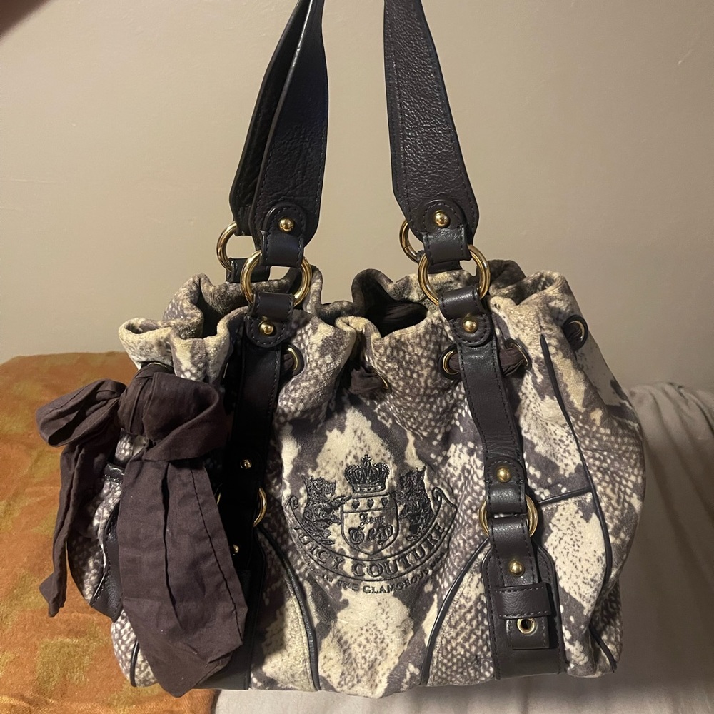 AUTHENTIC: Juicy Couture Velour Snake Print Bag